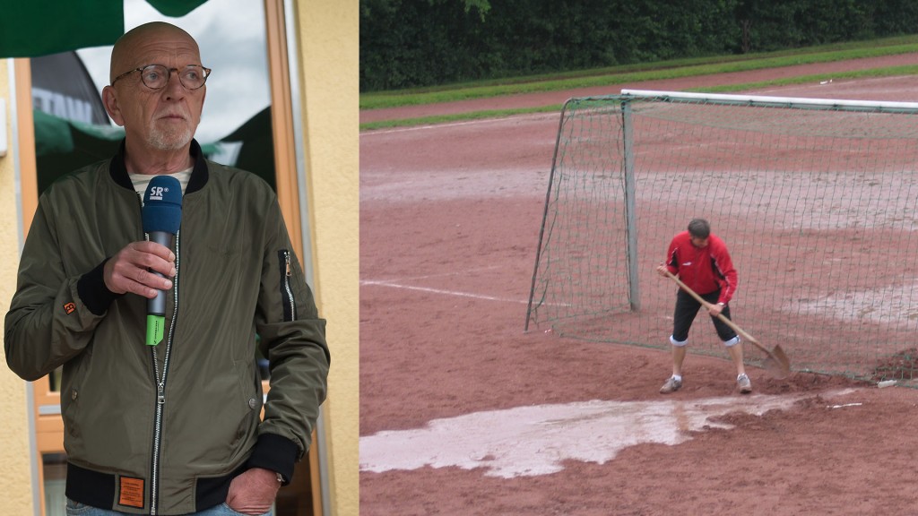 Thomas Gerber und der nasse Sportplatz