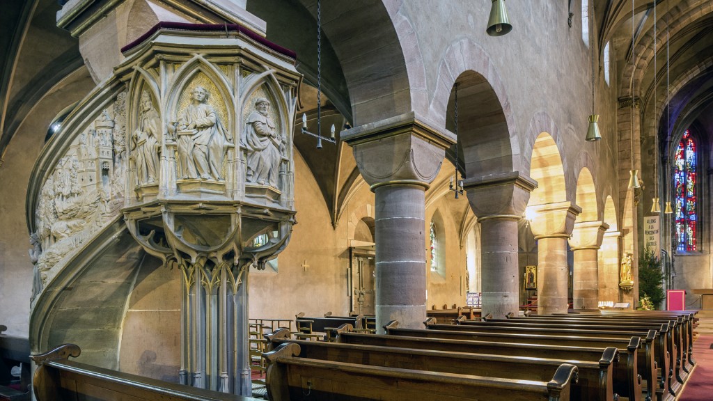 Die Kanzel in der Kirche St. Georg in Haguenau