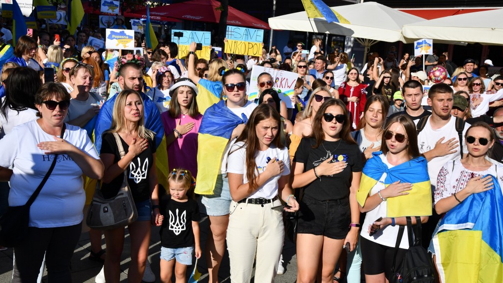 NIES - Demonstration für die Unabhängigkeit der Ukraine