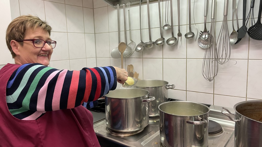 In der Küche des Wintercafés 