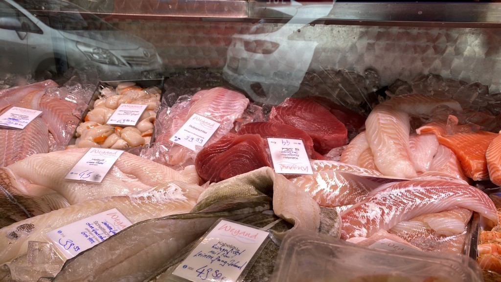 Speisefisch in einer Fischhandlung