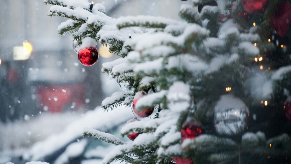 Weihnachtsbaum mit Schnee