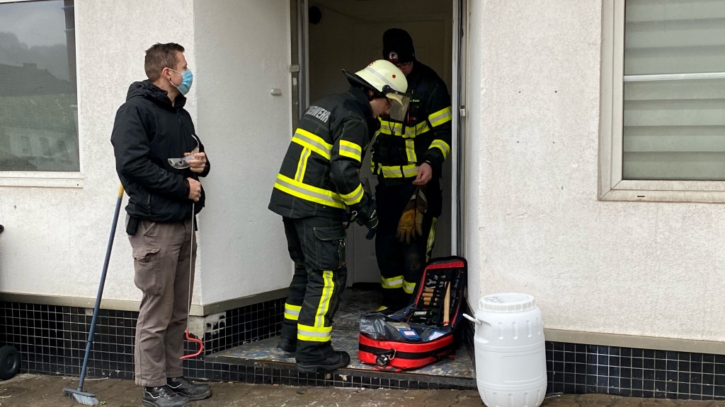 Vor dem Einsatz im Haus in Landsweiler-Reden