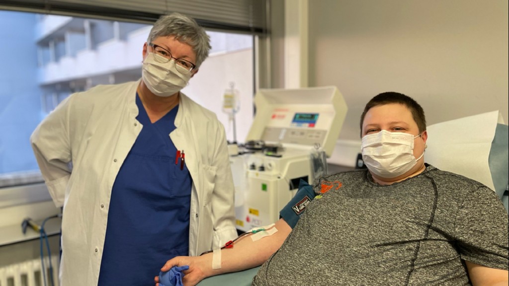 In der Blutspendezentrale am Winterberg-Klinikum