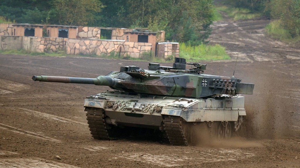 Ein Kampfpanzer vom Typ Leopard 2A6