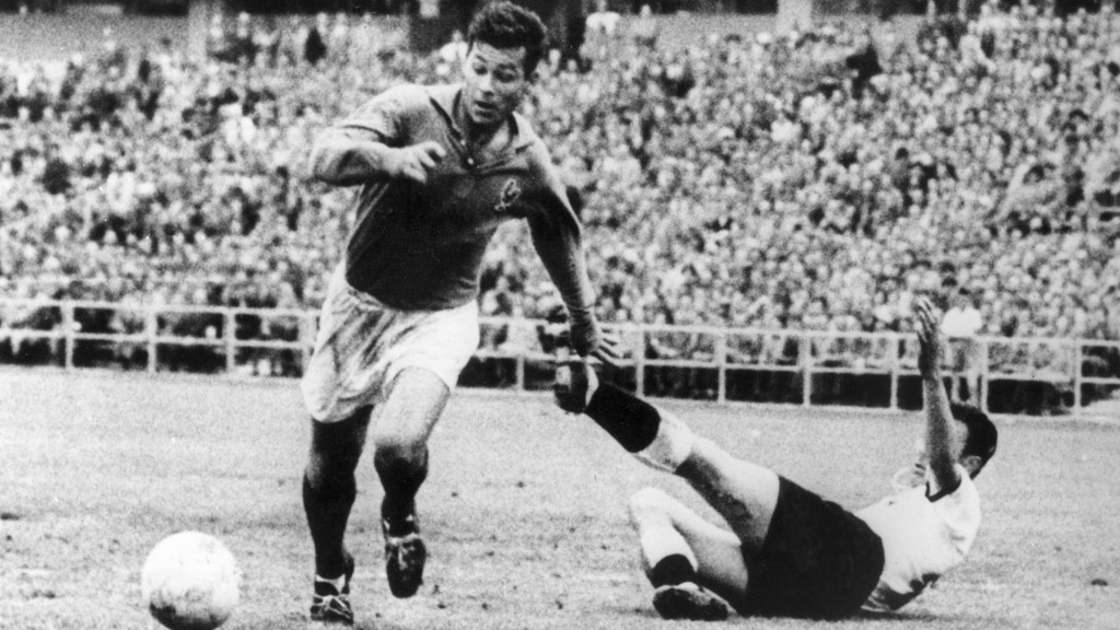 Der französische Stürmer Just Fontaine (1958)