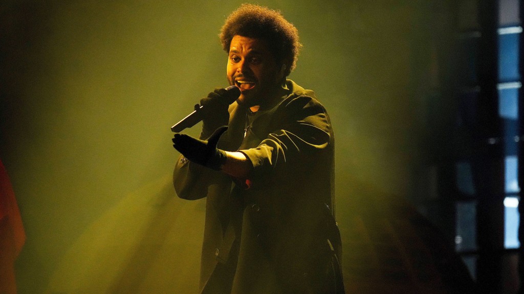 The Weeknd auf der Bühne.