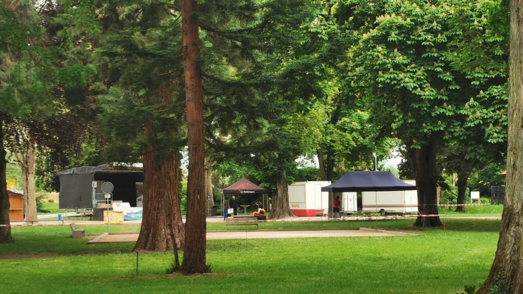 Pavillions für die Schullaufmeisterschaften im Merziger Stadtpark