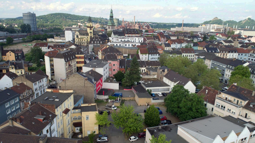 Luftaufnahme der Völklinger Innenstadt