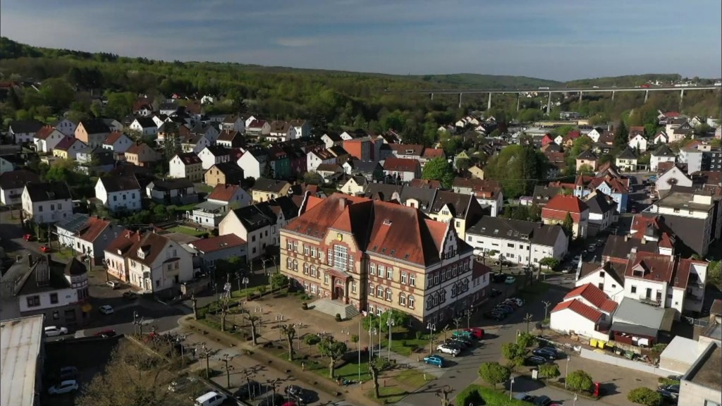 Die Stadt Friedrichsthal von oben