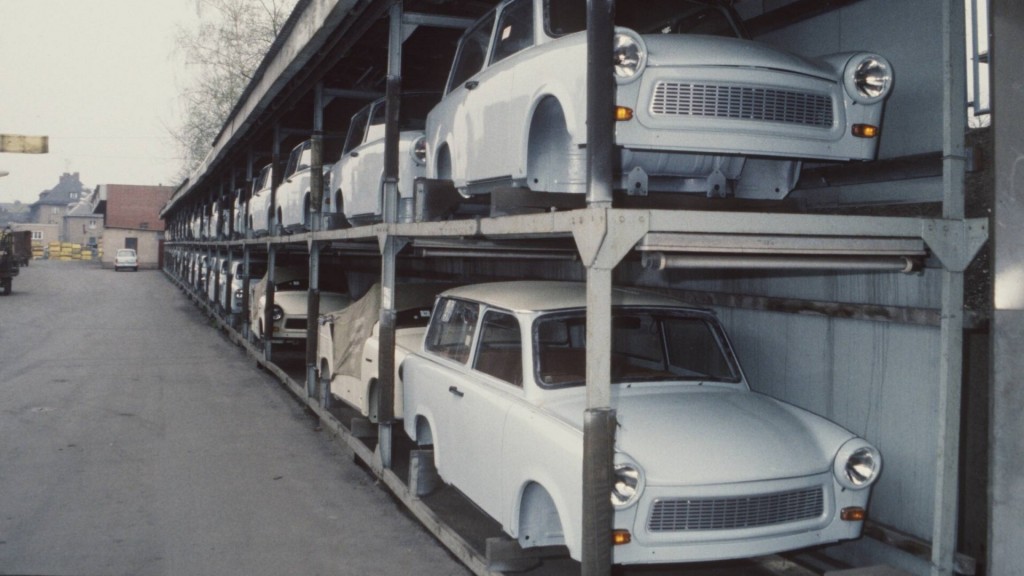 Trabi-Produktion im Werk VEB Sachsenring, Zwickau 