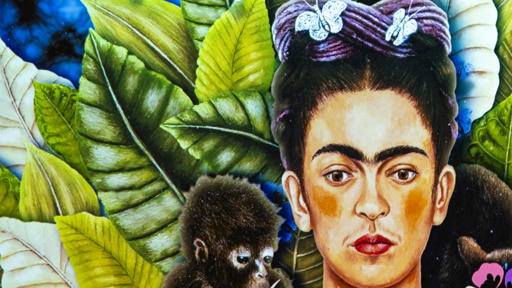 Selbstporträt von Frida Kahlo mit einem Affen