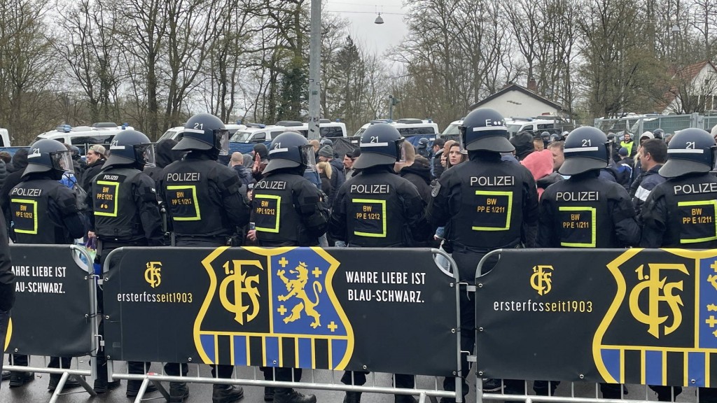 Einsatz der Polizei bei dem Spiel des 1. FCS in Saarbrücken