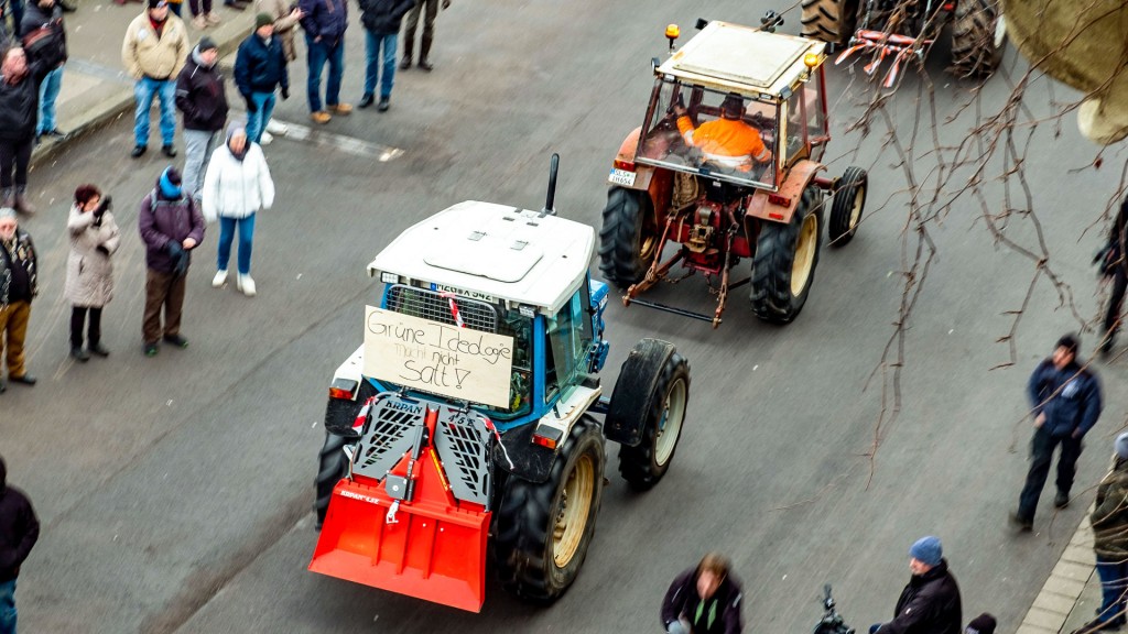 Landwirte protestieren mit ihren Traktoren