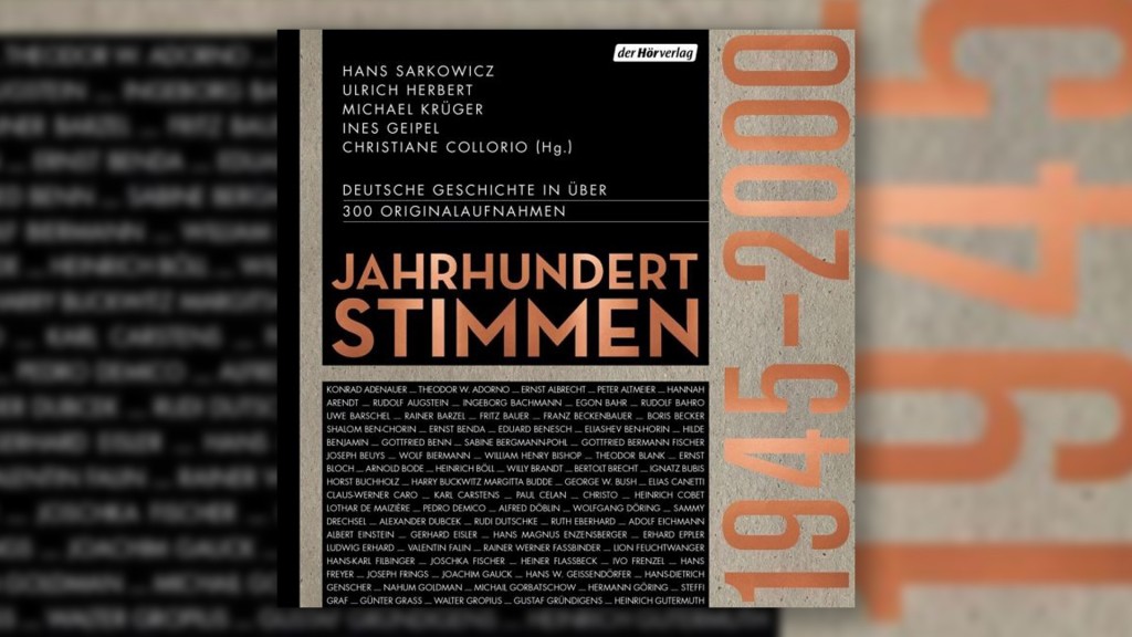 Hörbuch-Cover: Jahrhundertstimmen 1945-2000 - verschiedene Interpreten
