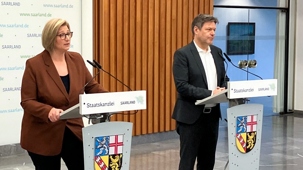 Ministerpräsidentin Anke Rehlinger und Bundeswirtschaftsminister Robert Habeck