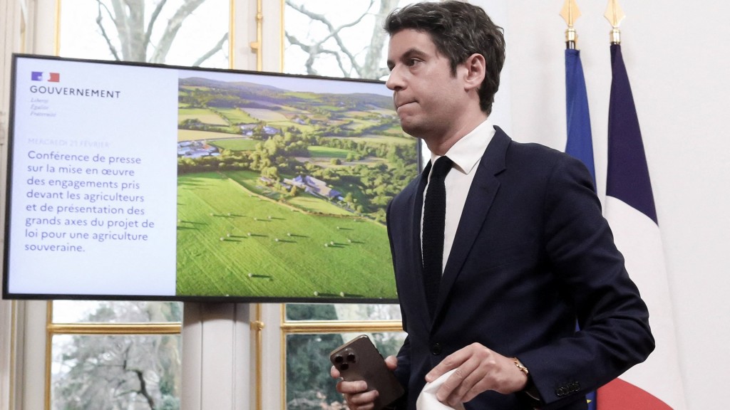 Gabriel Attal nach der Pressekonferenz