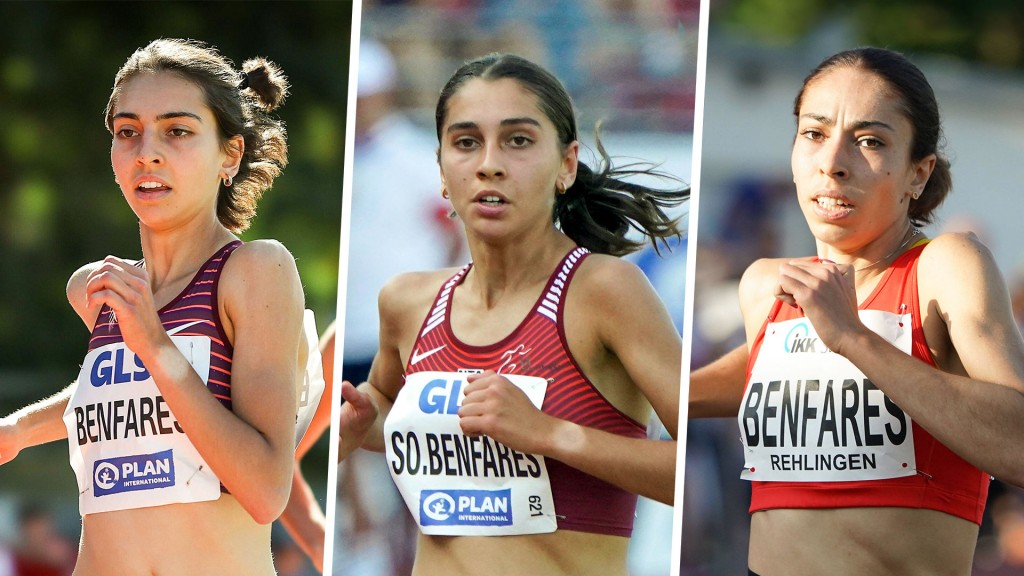 Bildcollage der Läuferinnen Sara, Sofia und Selma Benfares