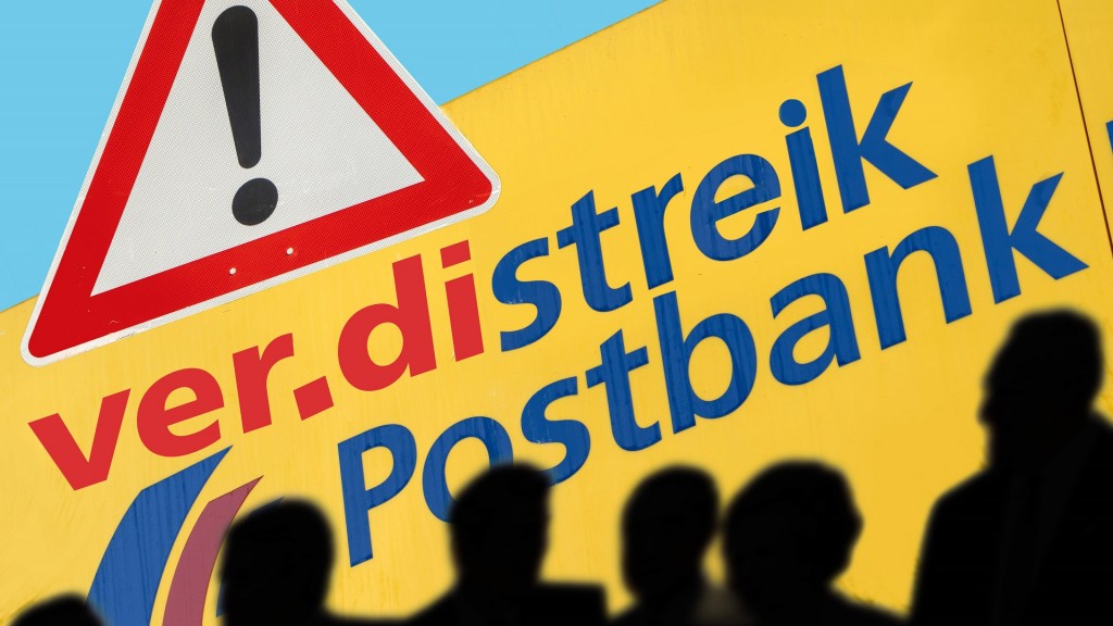 Verdi Streik bei der Postbank