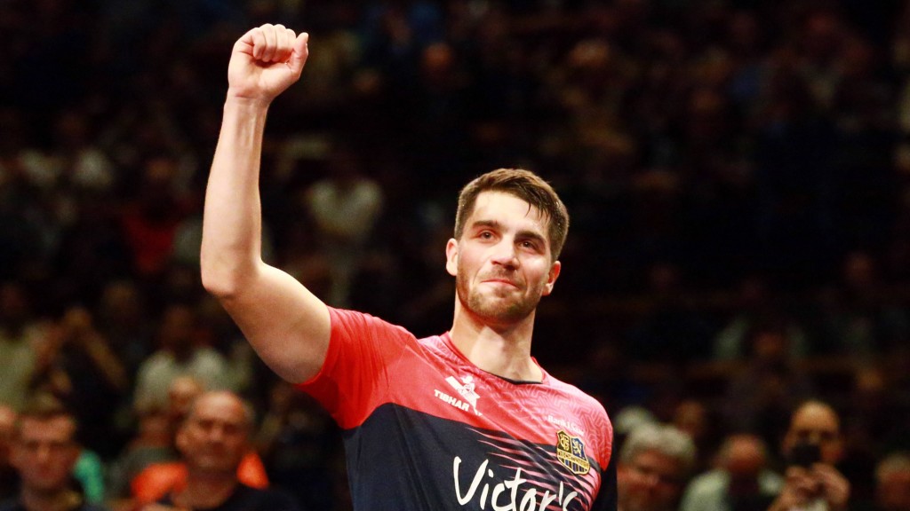 Foto: Patrick Franziska vom 1. FC Saarbrücken, hier beim Tischtennis Champions League-Finale am 01.04.2024.