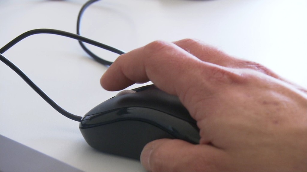 Hand auf Computer-Maus