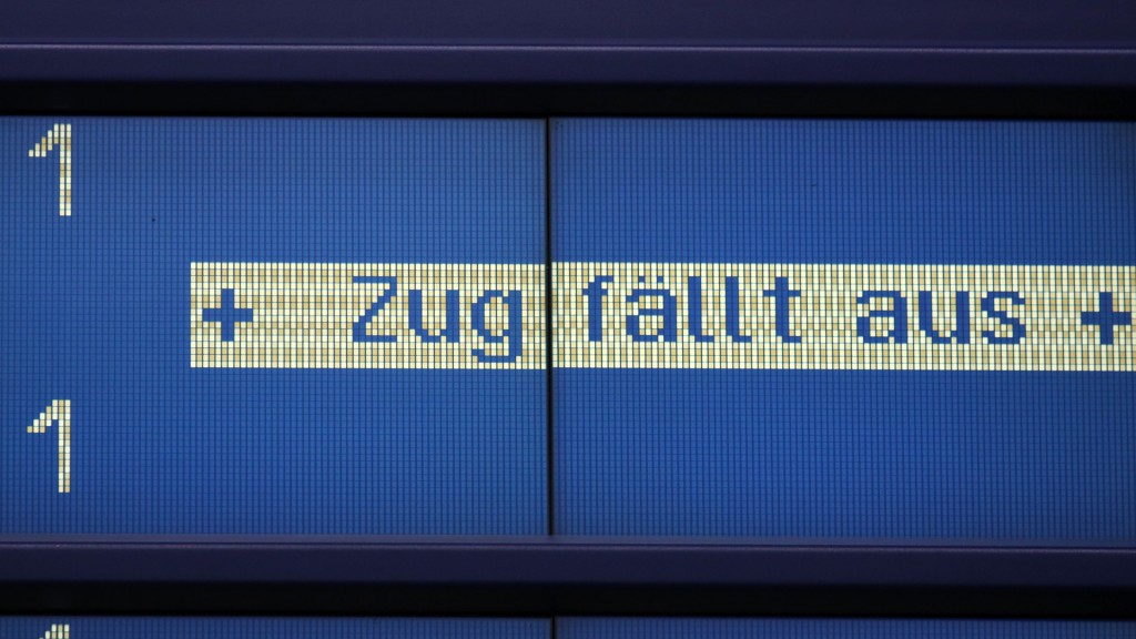 Eine Anzeigetafel mit der Information 