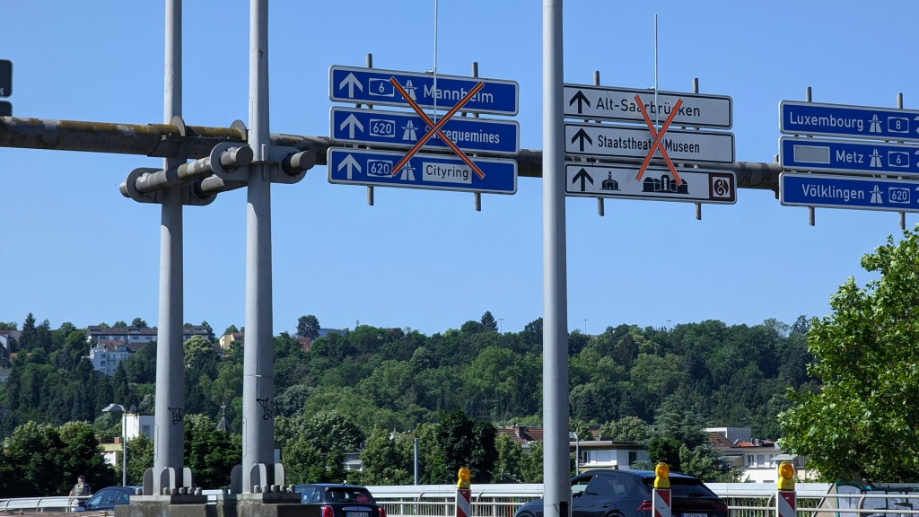 Sperrung Anschlussstelle Westspange A620 in Saarbrücken