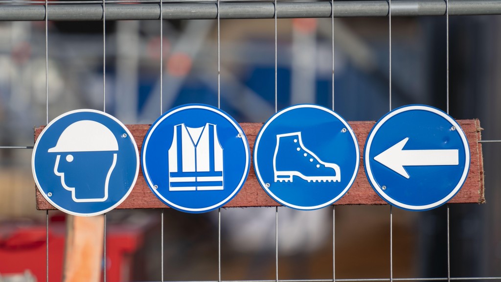 Arbeitsschutzmaßnahmen auf einer Baustelle