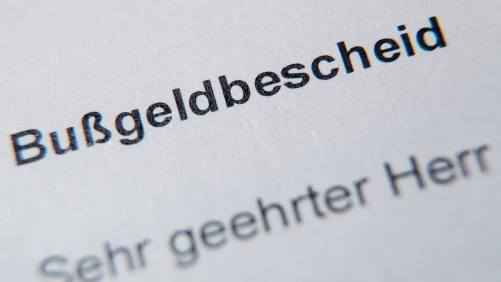 Bußgeldbescheid 