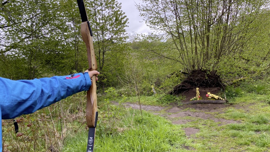 Bogenschießen auf dem Parcours rund um den Schaumberg