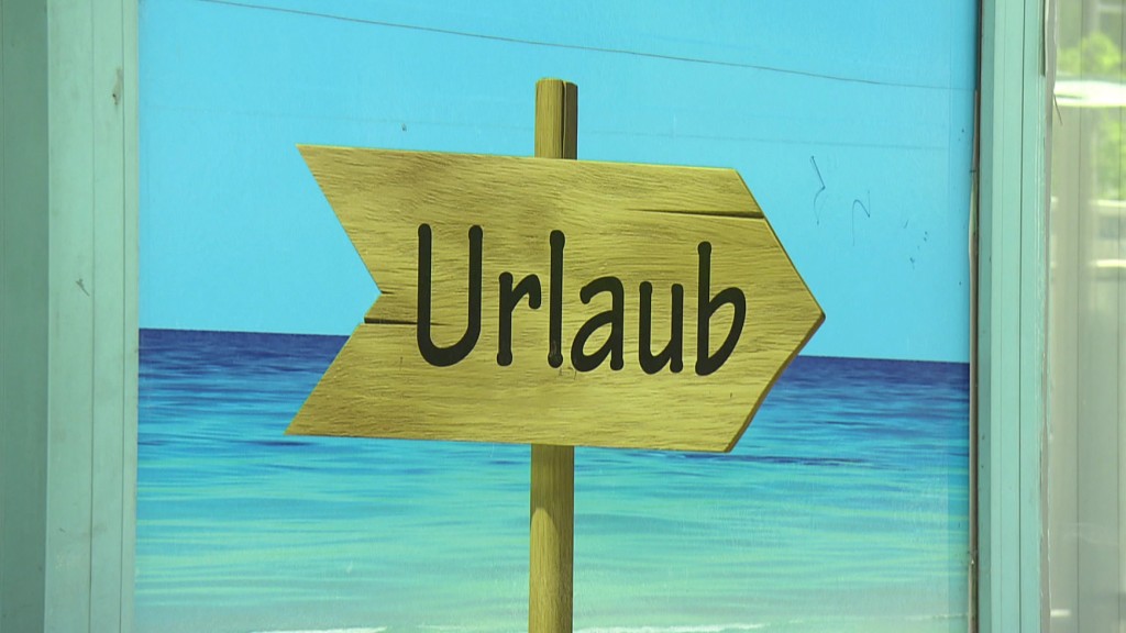 Schild mit der Aufschrift Urlaub