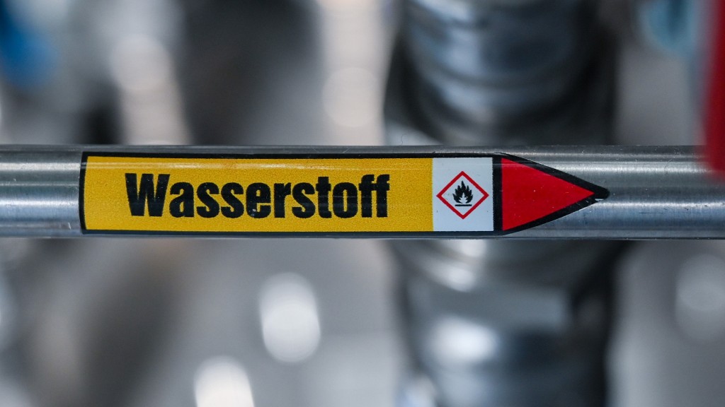 Wasserstoff, Beschriftung auf einer Leitung