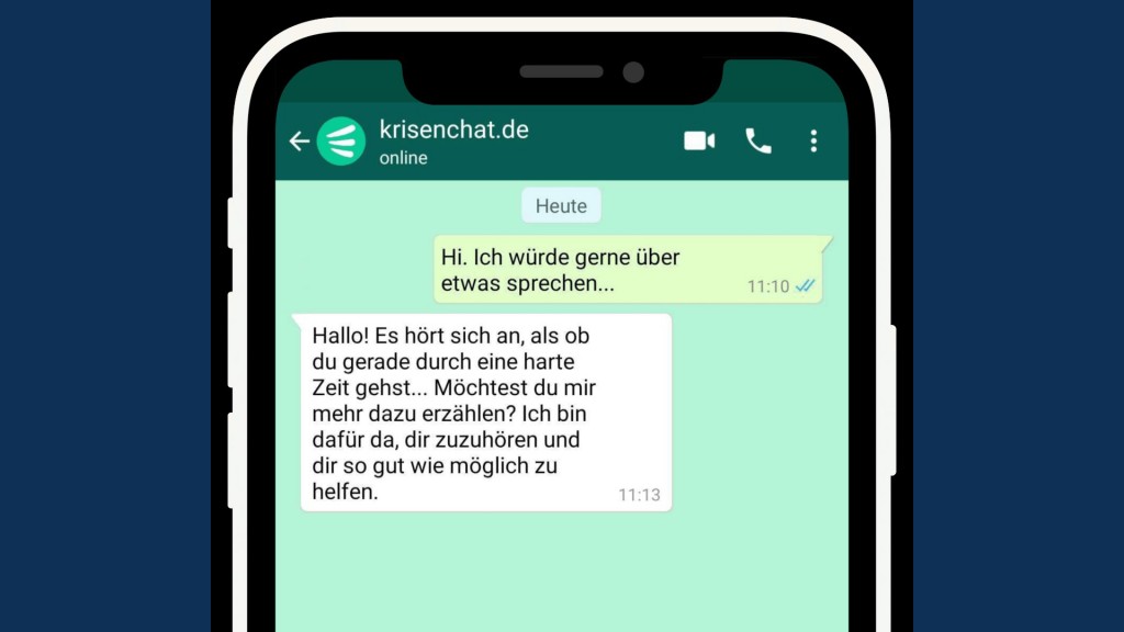 Chatverlauf mit Krisenchat.de