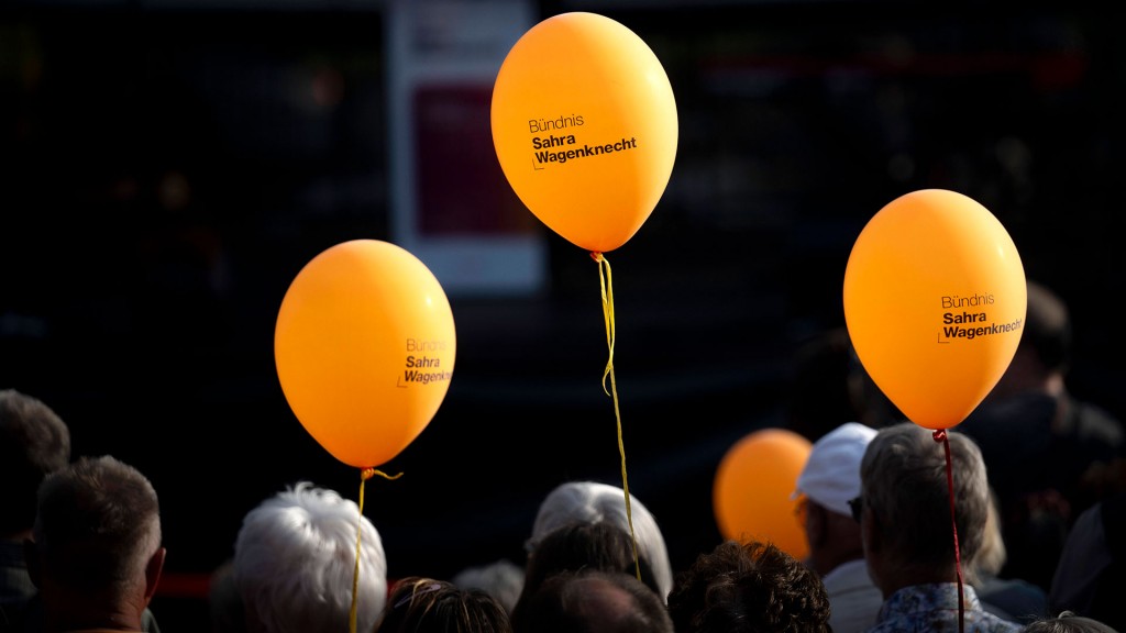 Luftballons der Partei „Bündnis Sahra Wagenknecht“ (BSW)