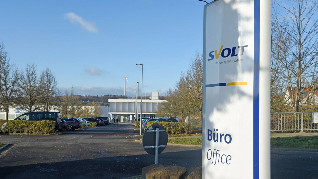 Einfahrt zum Bürogebäude auf dem SVOLT-Gelände in Heusweiler 