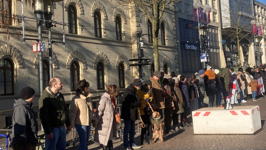 Demo für Georgien in Saarbrücken
