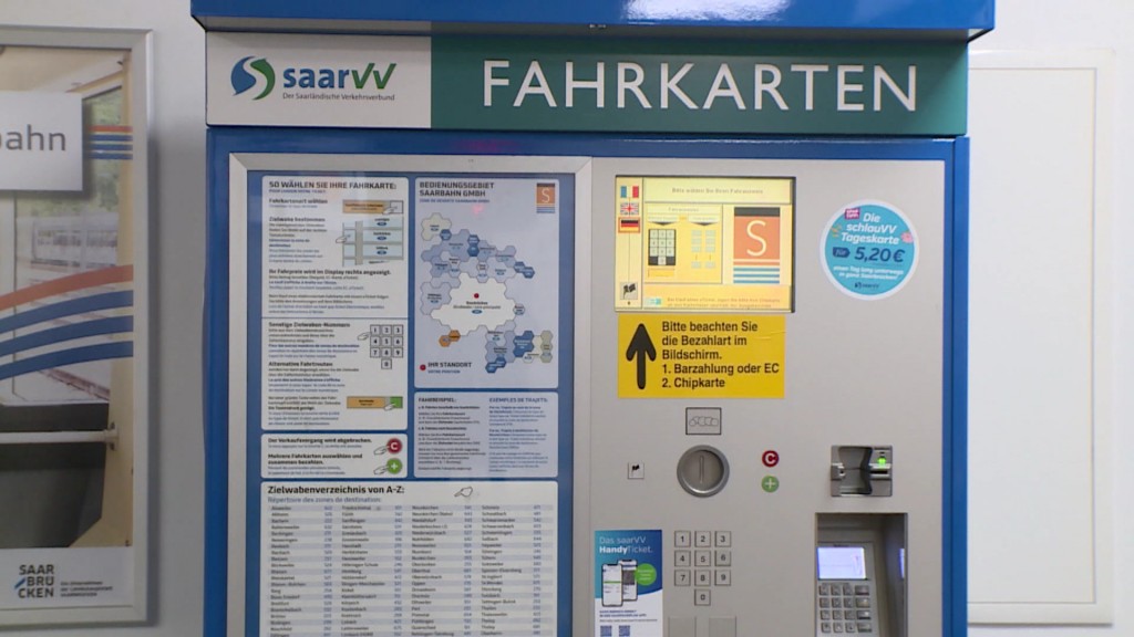 Foto: Ein Fahrkartenautomat der saarVV