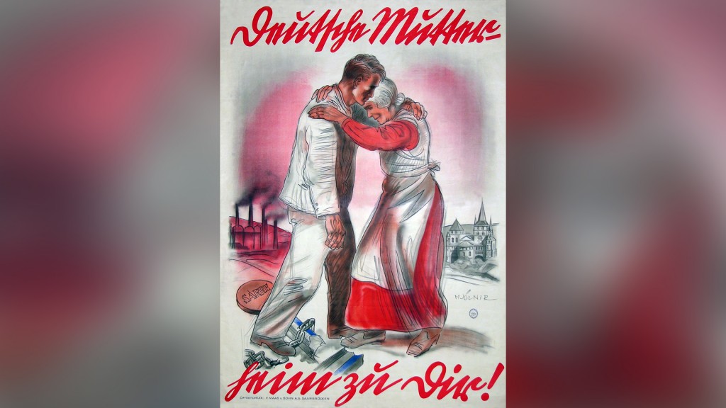 Plakat Saarabstimmung, Deutsche Mutter