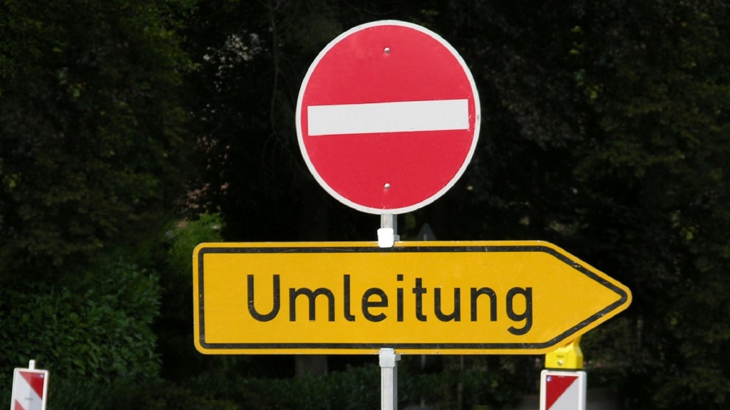 Durchfahrt verboten, Umleitung