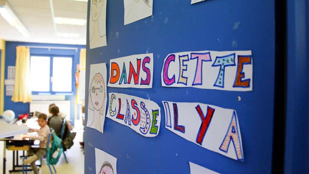 Französisch-Unterricht in einer Grundschule