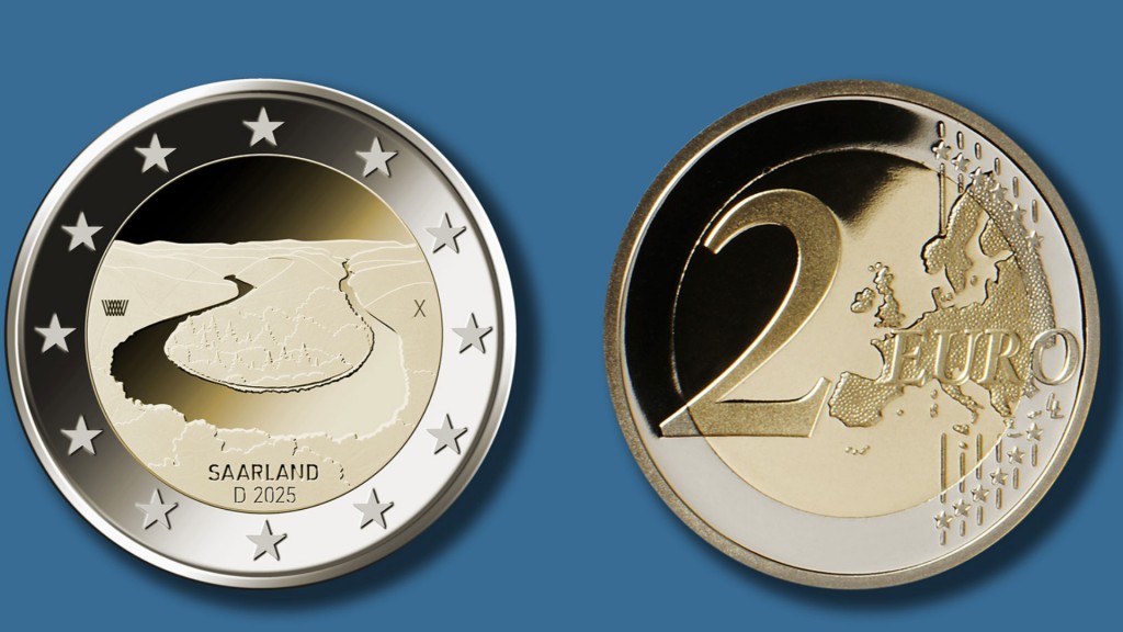 Kommende 2-Euro-Münze mit der Saarschleife