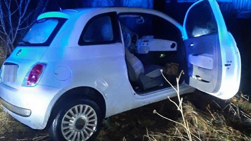 Der verunfallte Fiat 500