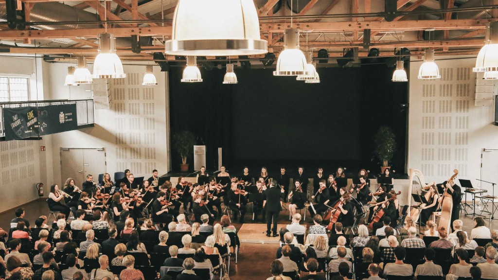 Blick auf einen Auftritt des Uniorchesters