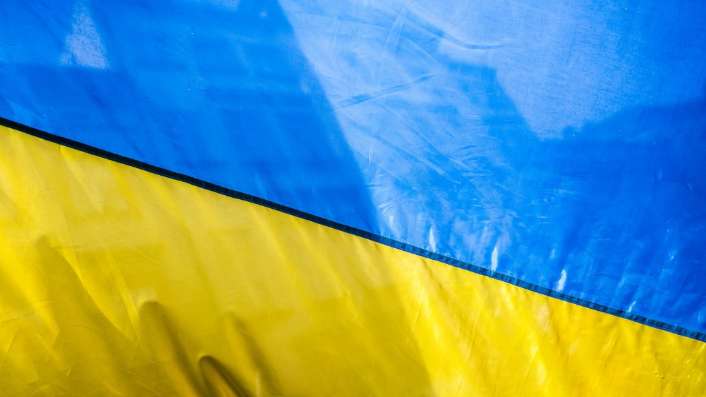 Die Flagge der Ukraine