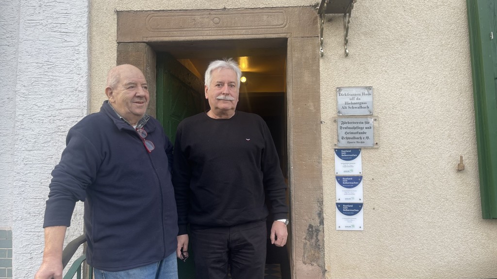 Helmut Kreutzer (li) und Detlef Breier vor dem Schwalbacher 