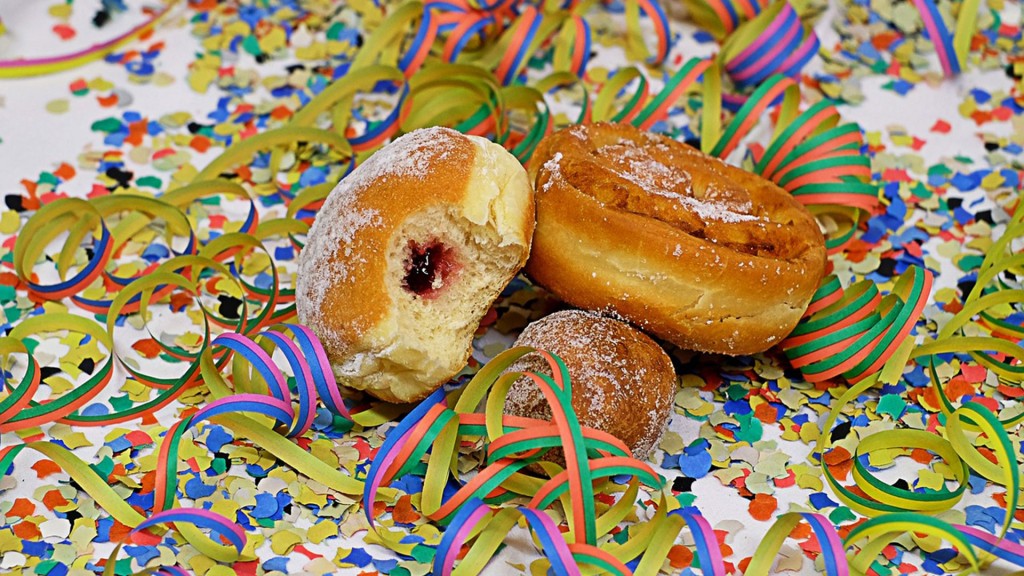 Luftschlangen, Konfetti und Berliner