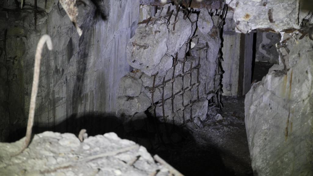 Zerstörter Bunker