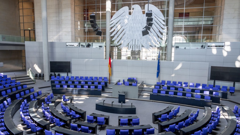 Der Plenarsaal des Deutschen Bundestages in Berlin