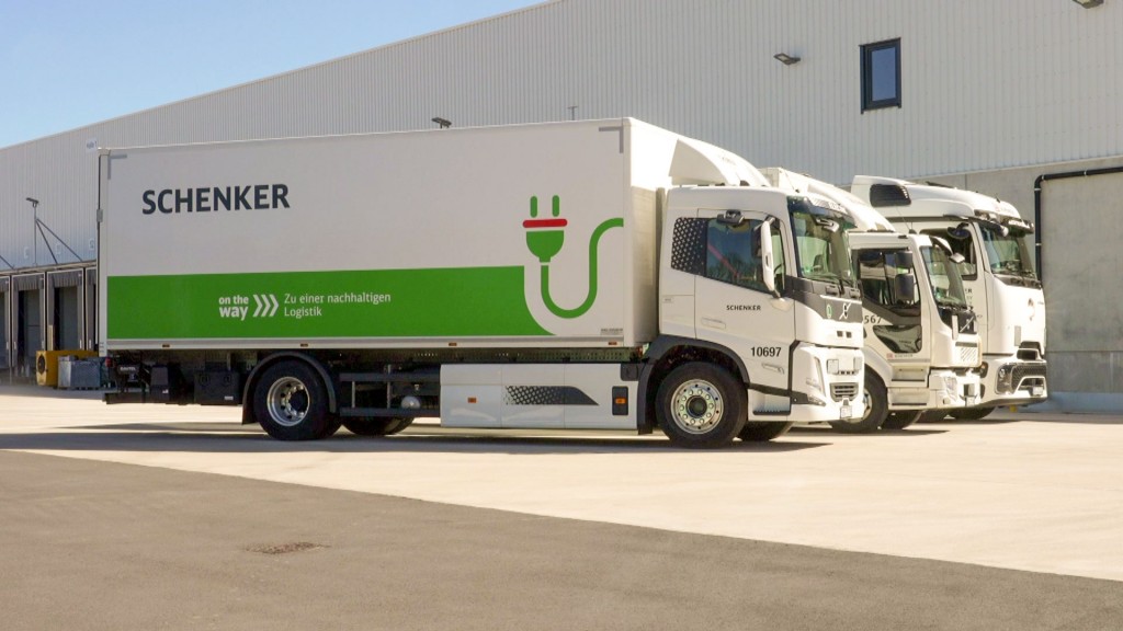 Fahrzeuge des Logistik-Unternehmens Schenker in Neunkirchen