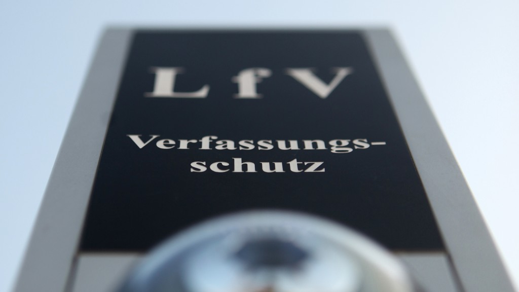 Die Türklingel des Amtes für Verfassungsschutz. 